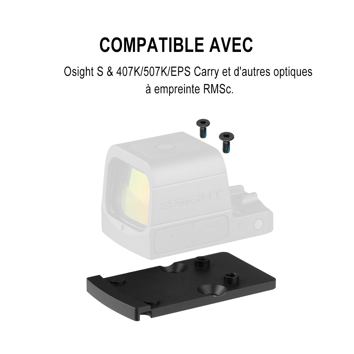 Plaque adaptatrice Osight RMR vers RMSc