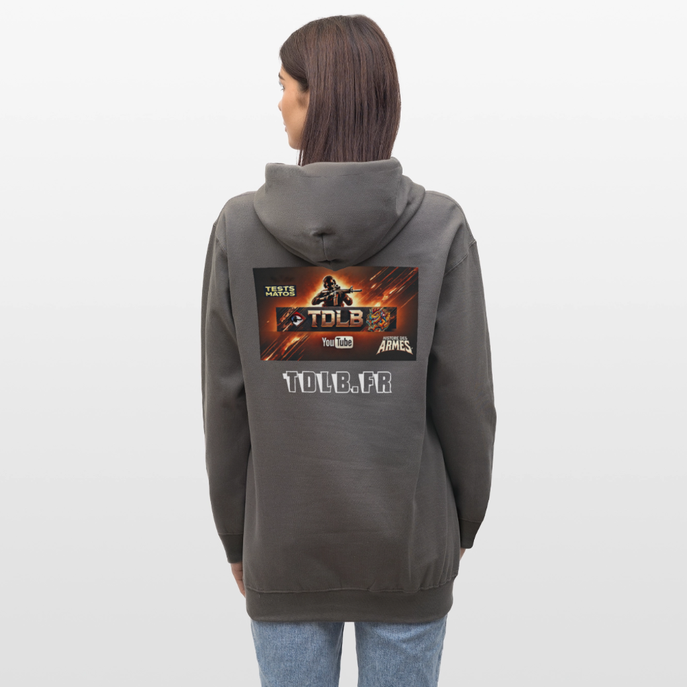 🧥 Sweat à capuche TDLB "Full Impact" – Double Impression - gris foncé