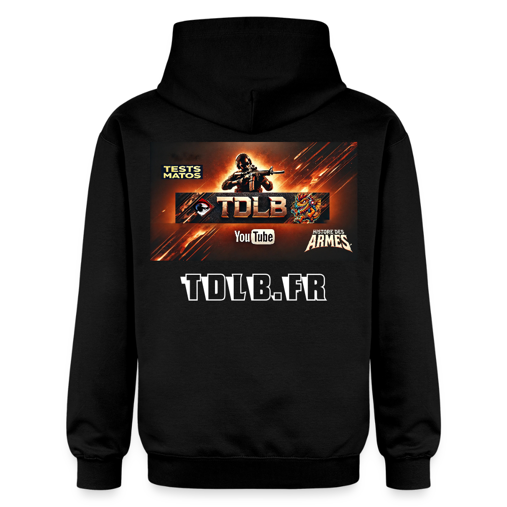 🧥 Sweat à capuche TDLB "Full Impact" – Double Impression - noir