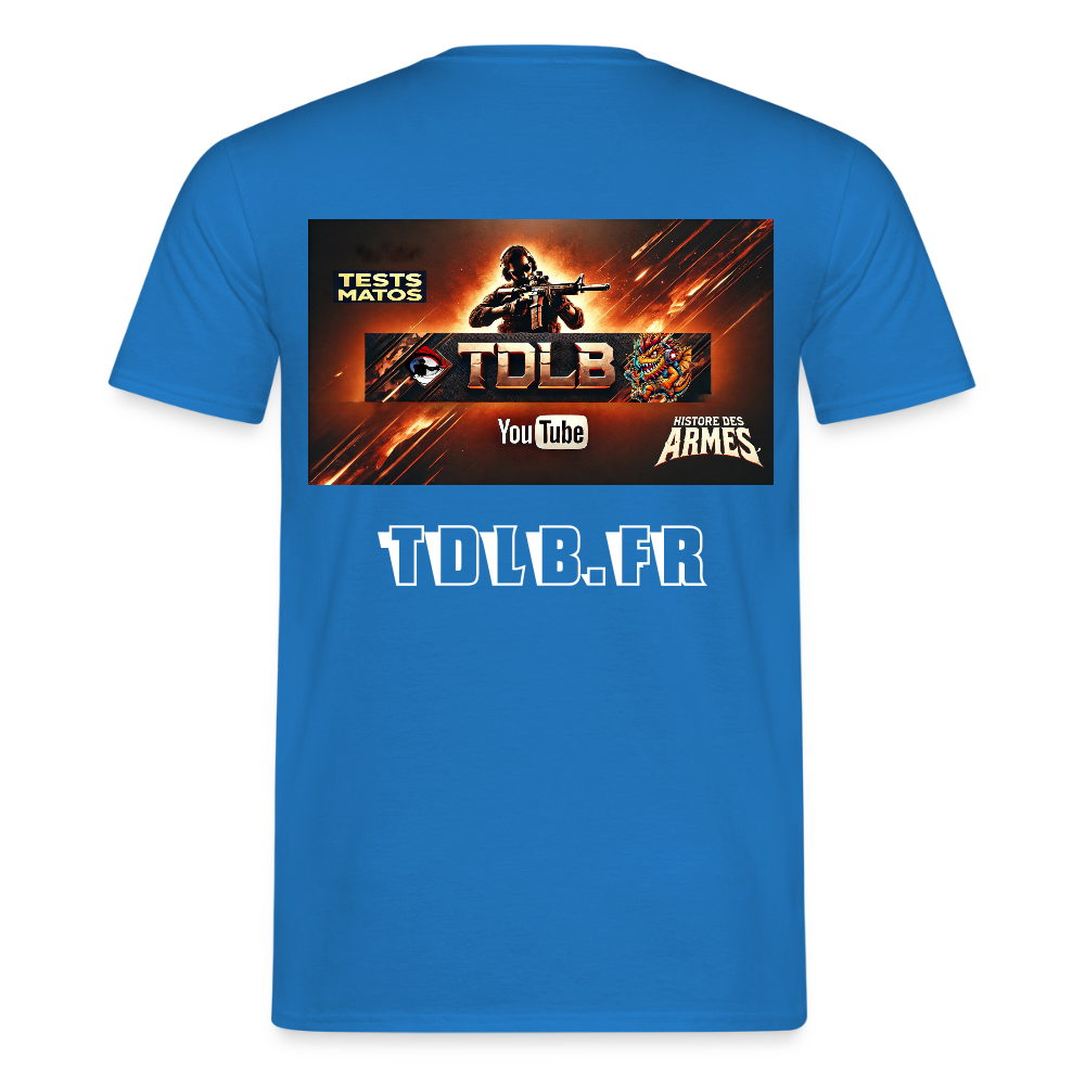 👕 T-Shirt Unisexe TDLB "Dual Impact" – Logo + Bannière - bleu royal