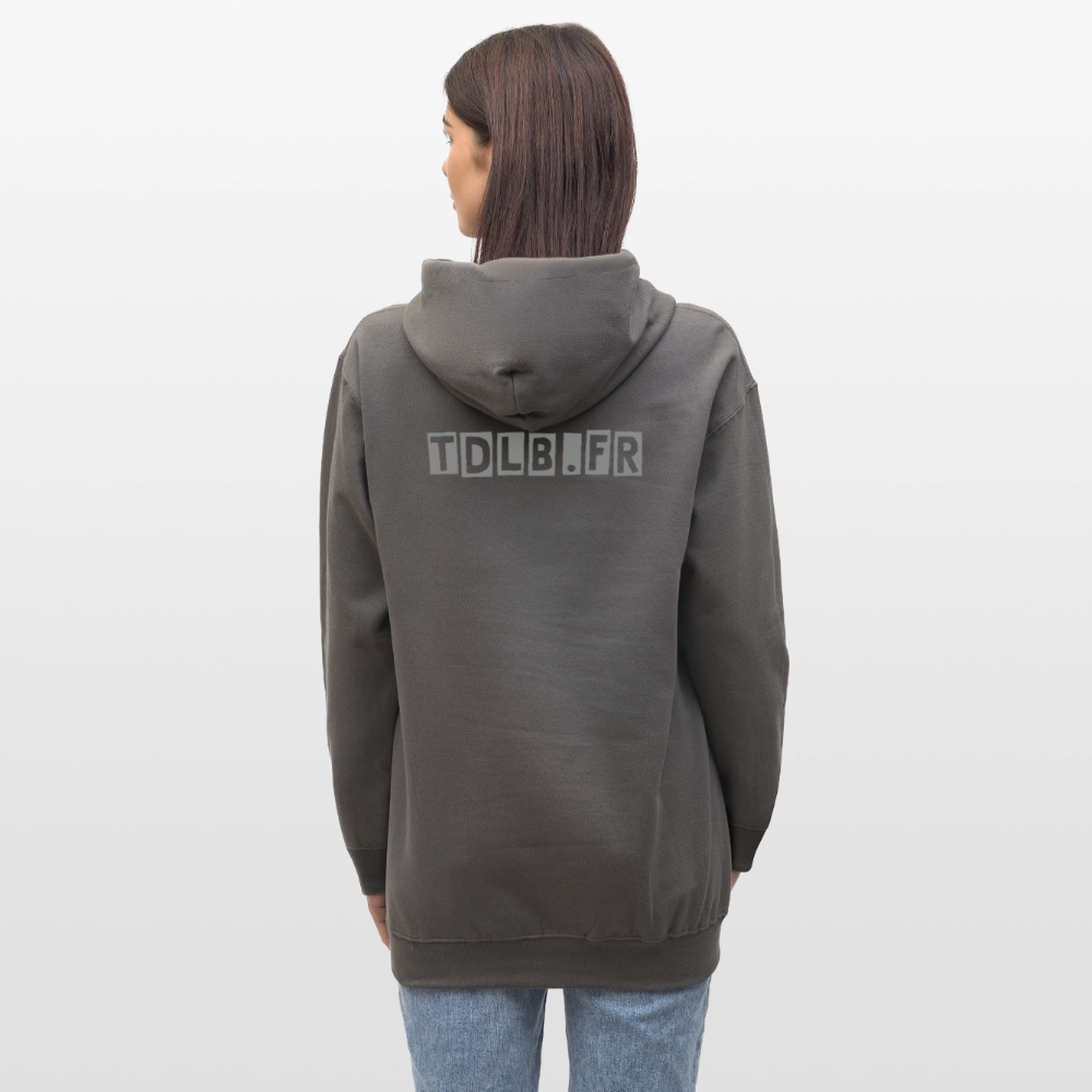 🧥 Sweat à capuche TDLB – Impression Dos - gris foncé