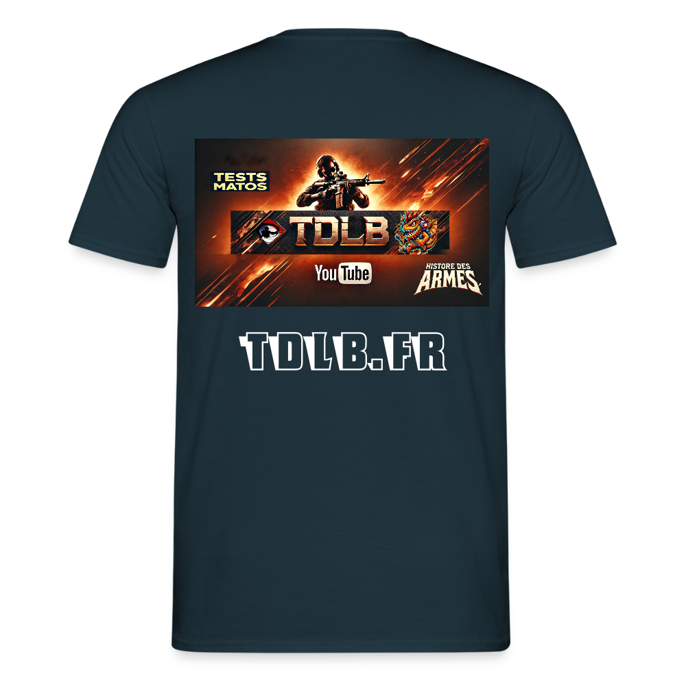 👕 T-Shirt Unisexe TDLB "Dual Impact" – Logo + Bannière - marine