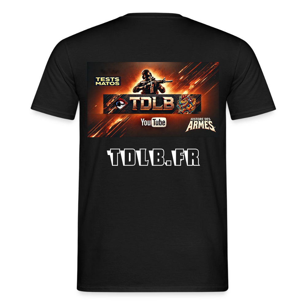 👕 T-Shirt Unisexe TDLB "Dual Impact" – Logo + Bannière - noir