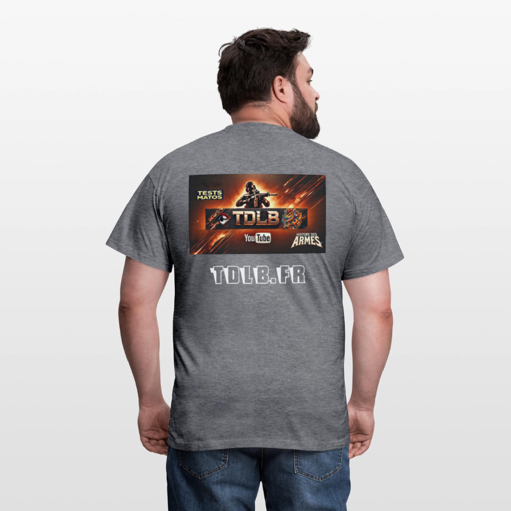 👕 T-Shirt Unisexe TDLB "Dual Impact" – Logo + Bannière - graphite chiné