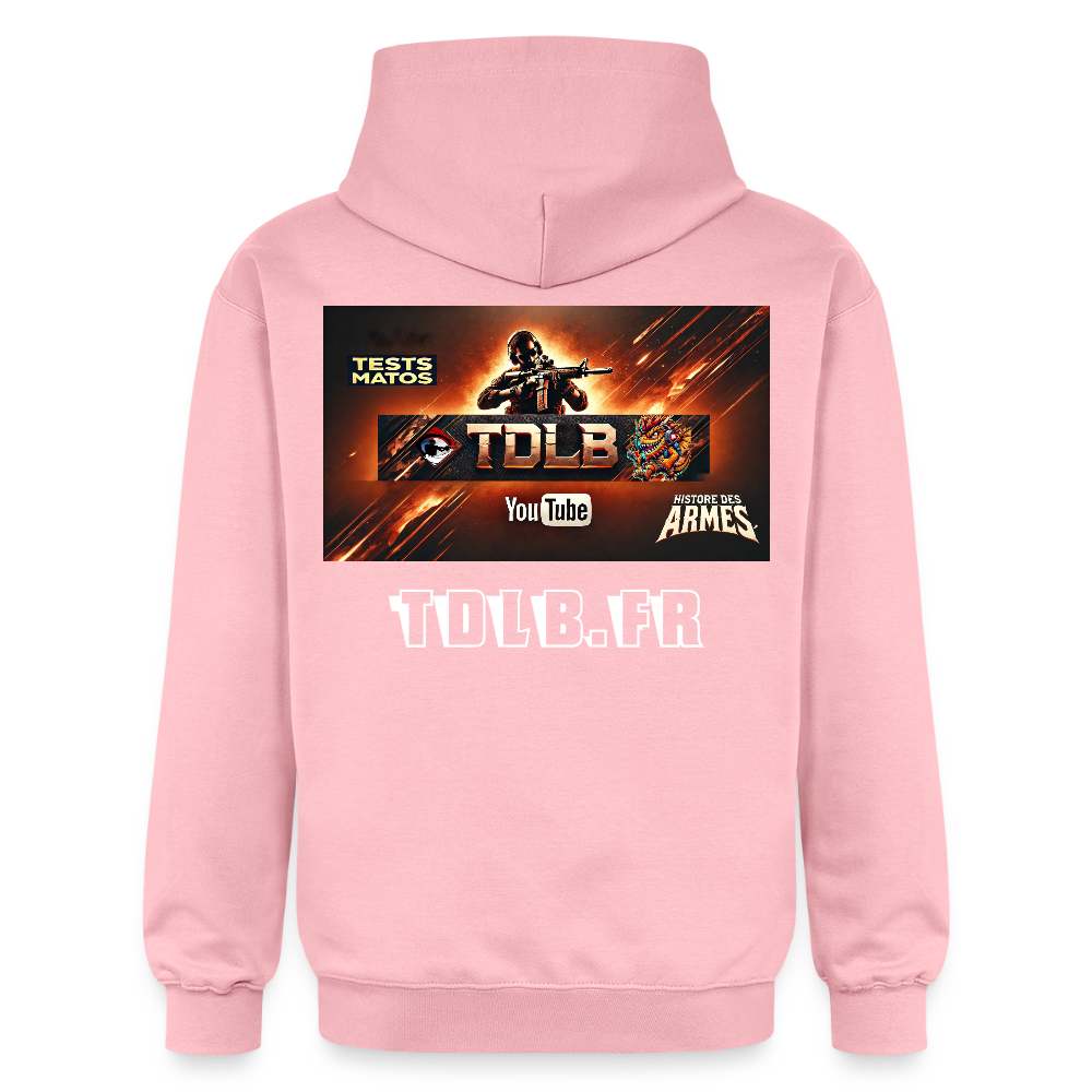 🧥 Sweat à capuche TDLB "Full Impact" – Double Impression - rose clair