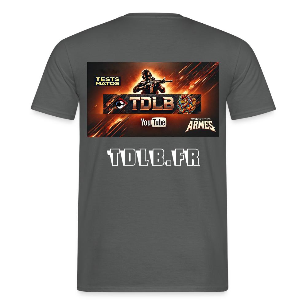 👕 T-Shirt Unisexe TDLB "Dual Impact" – Logo + Bannière - charbon