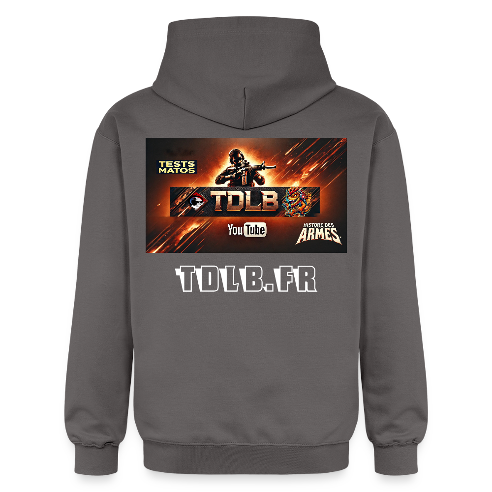 🧥 Sweat à capuche TDLB "Full Impact" – Double Impression - gris foncé