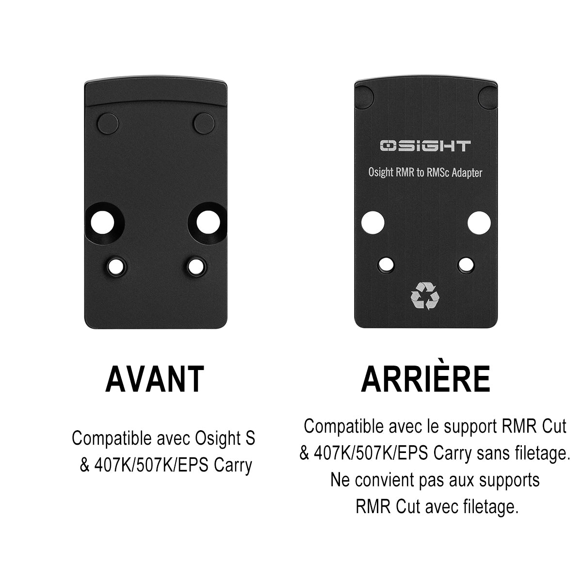 Plaque adaptatrice Osight RMR vers RMSc