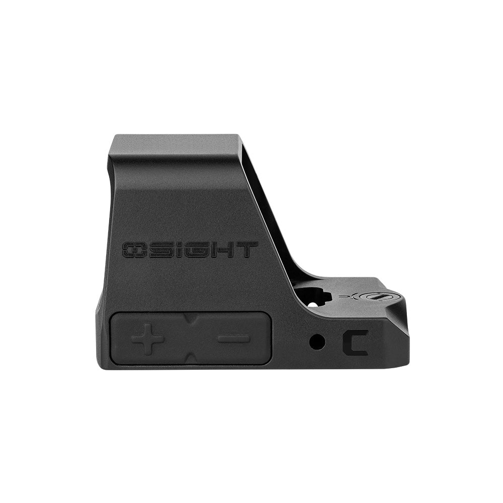 Osight C | Optique à point rouge avec grande fenêtre et batterie à chargement latéral avec point 3 MOA et cercle 32 MOA