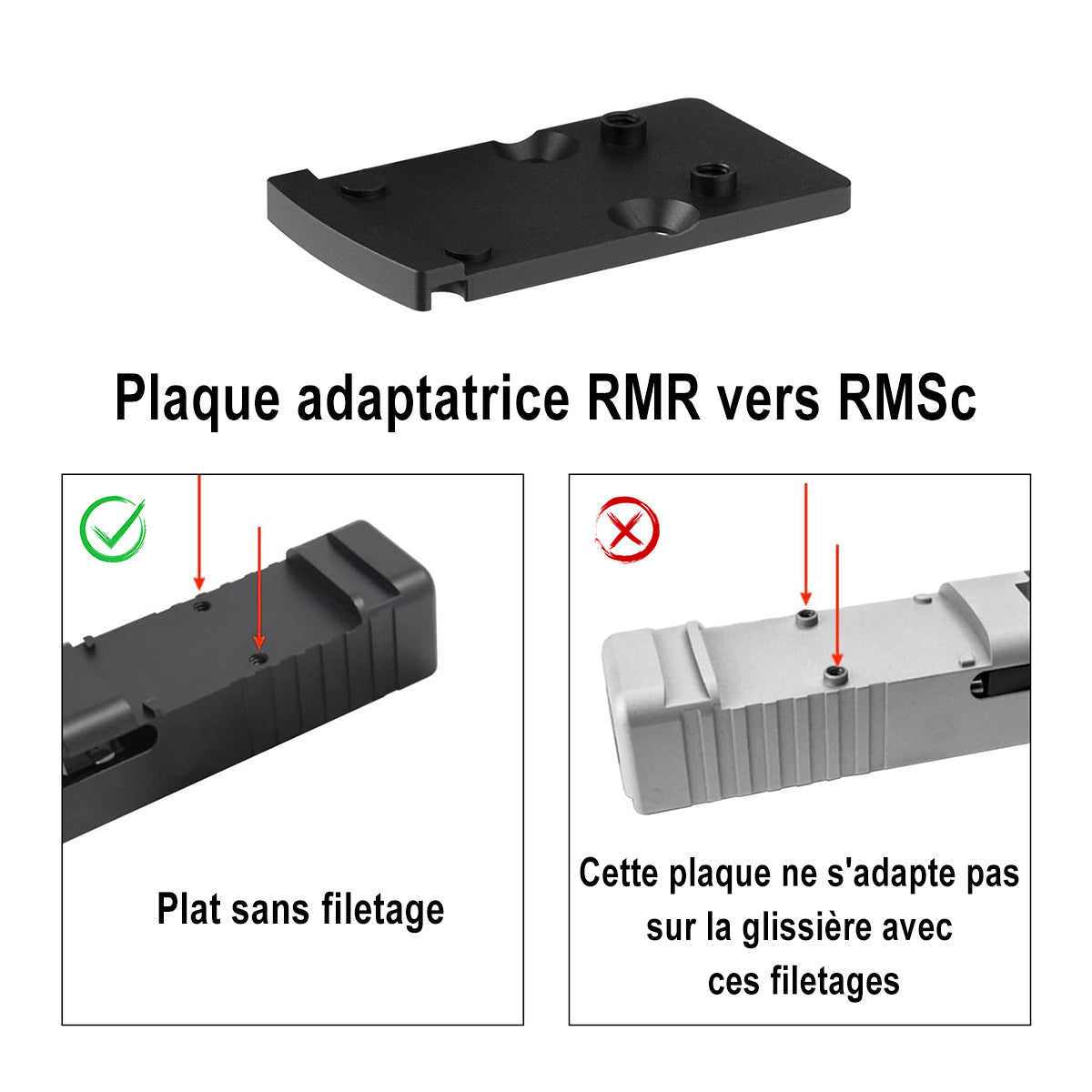 Plaque adaptatrice Osight RMR vers RMSc
