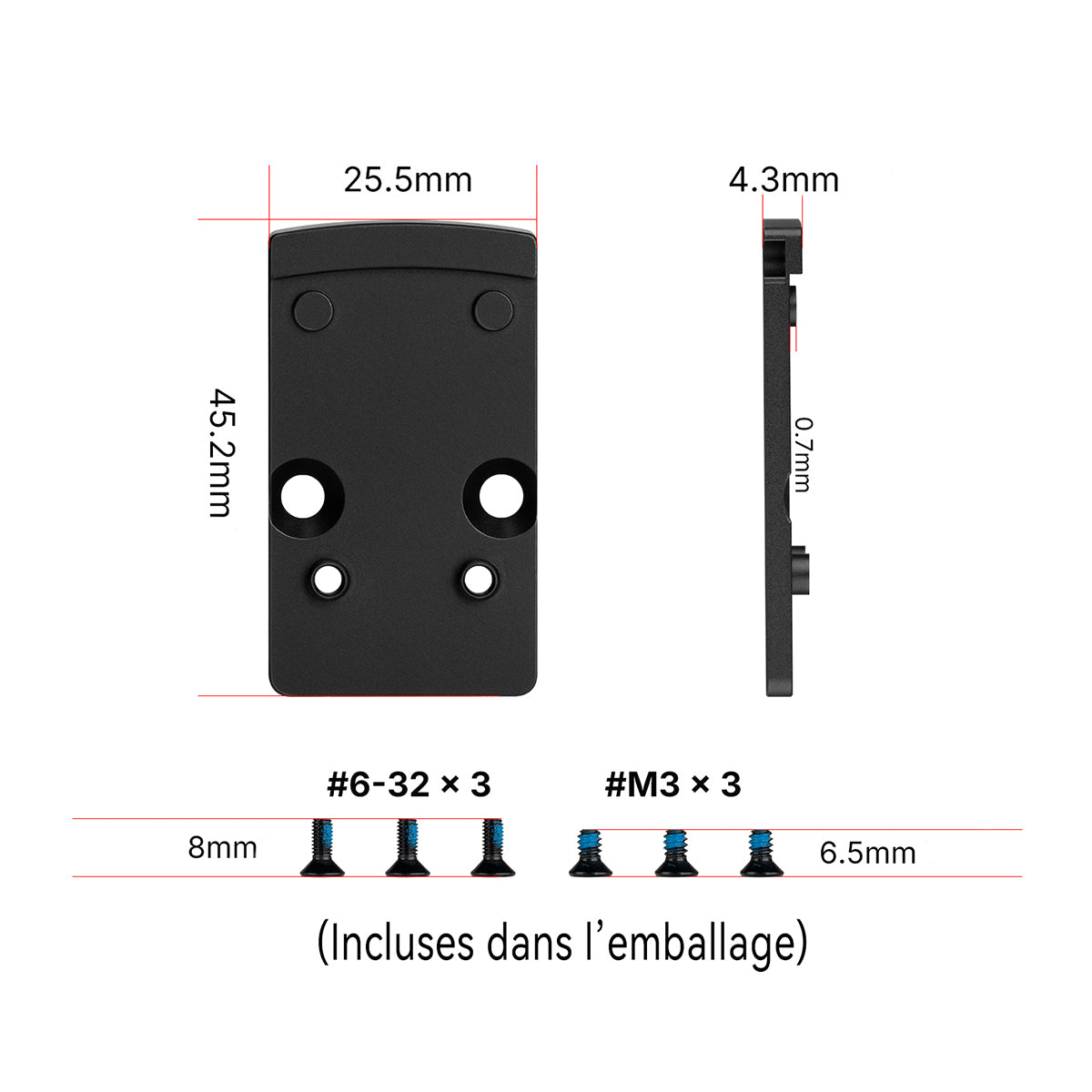 Plaque adaptatrice Osight RMR vers RMSc