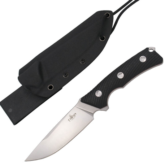 Couteau Bushcraft Third H0742 – Lame Acier 8Cr14MoV, Manche G10