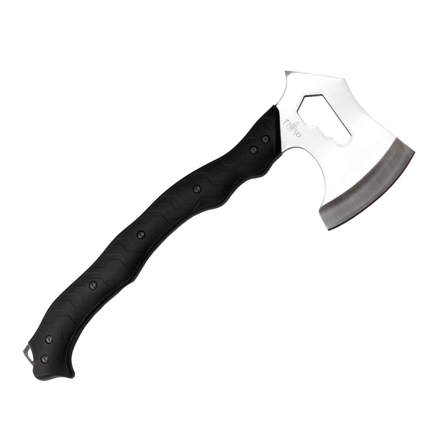 Hache Tactique S4100-1 – 37 cm | Acier 420 satiné | Manche ABS noir
