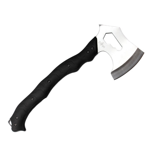 Hache Tactique S4100-1 – 37 cm | Acier 420 satiné | Manche ABS noir