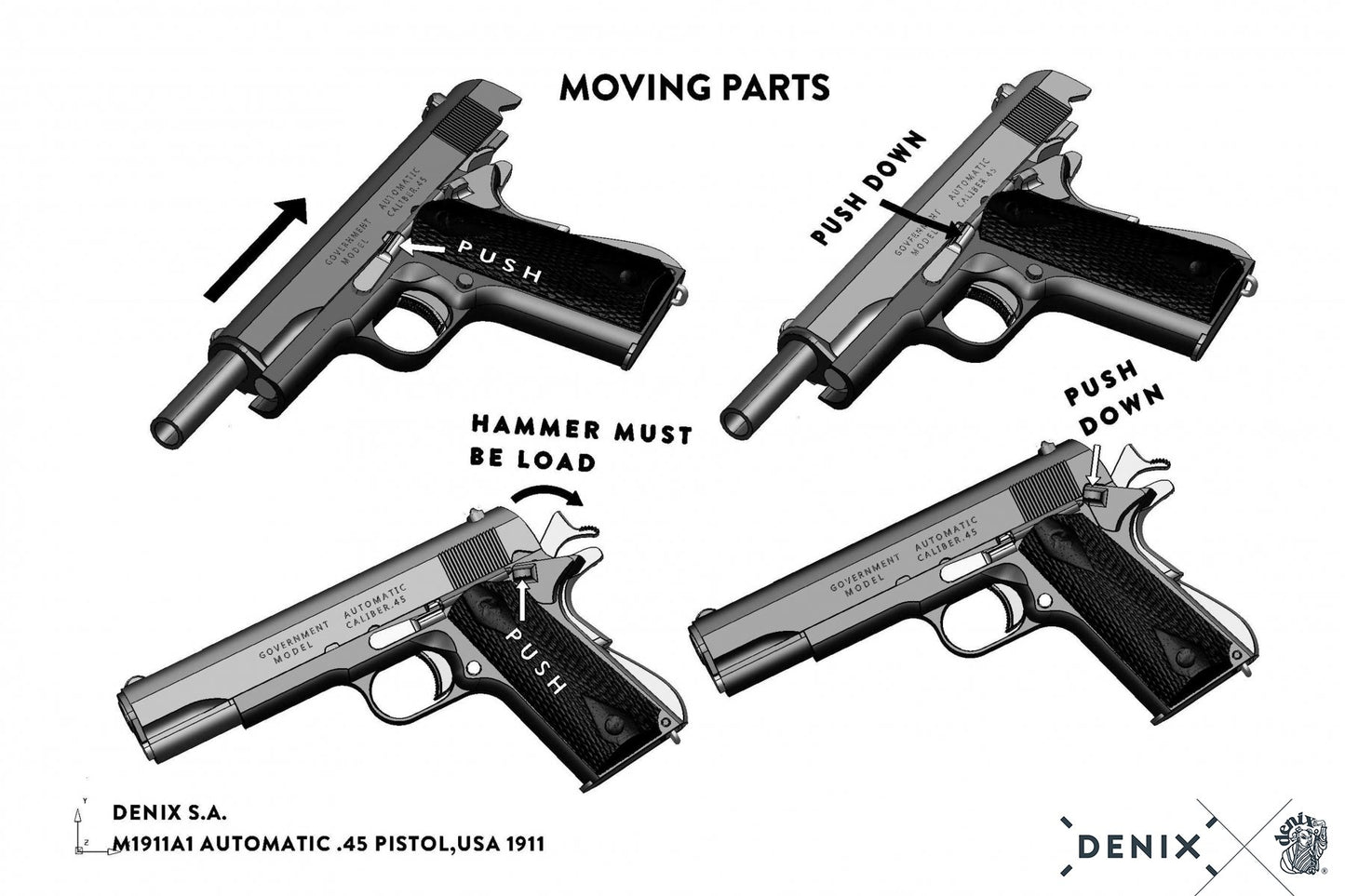 Réplique Pistolet automatique .45 M1911A1, USA 1911 6312