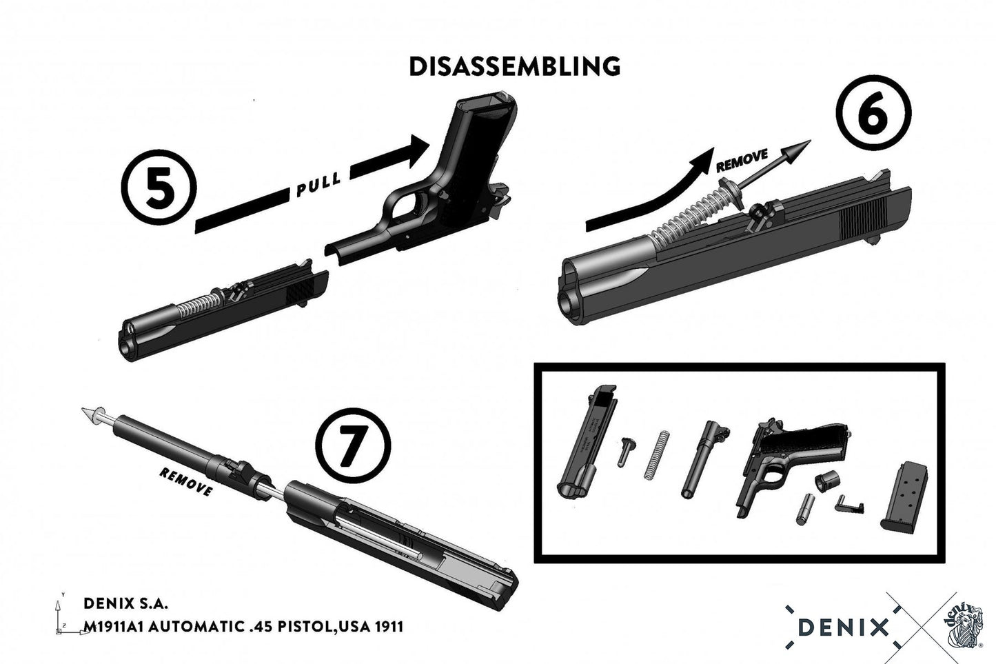 Réplique Pistolet automatique .45 M1911A1, USA 1911 6312
