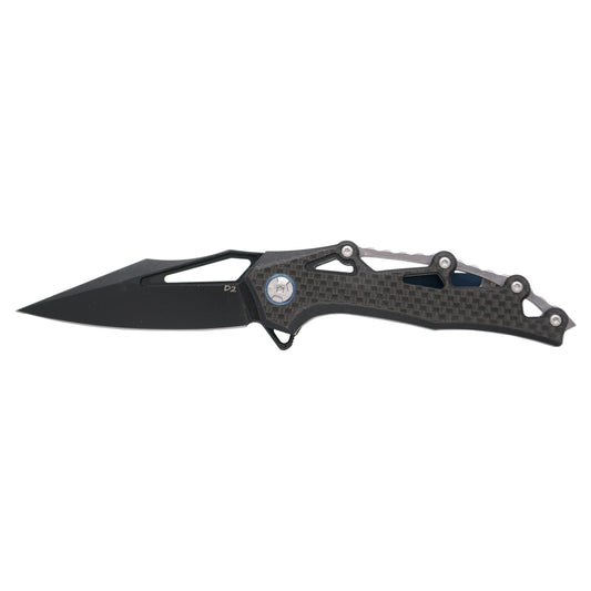 Couteau assisté Third K4110, Thunder Series, couteau avec manche en fibre de carbone et G10 en noir