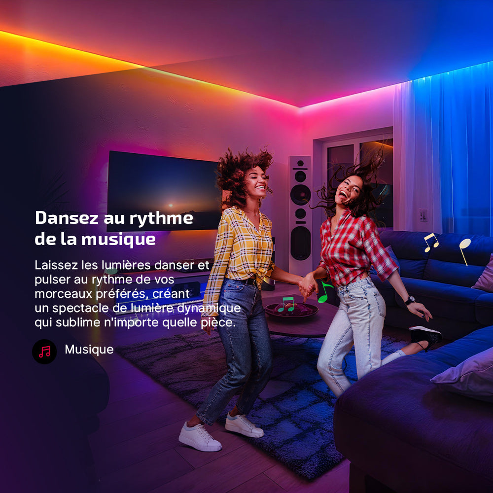 Ostrip | Ruban LED USB 5m multicolore contrôlé par APP