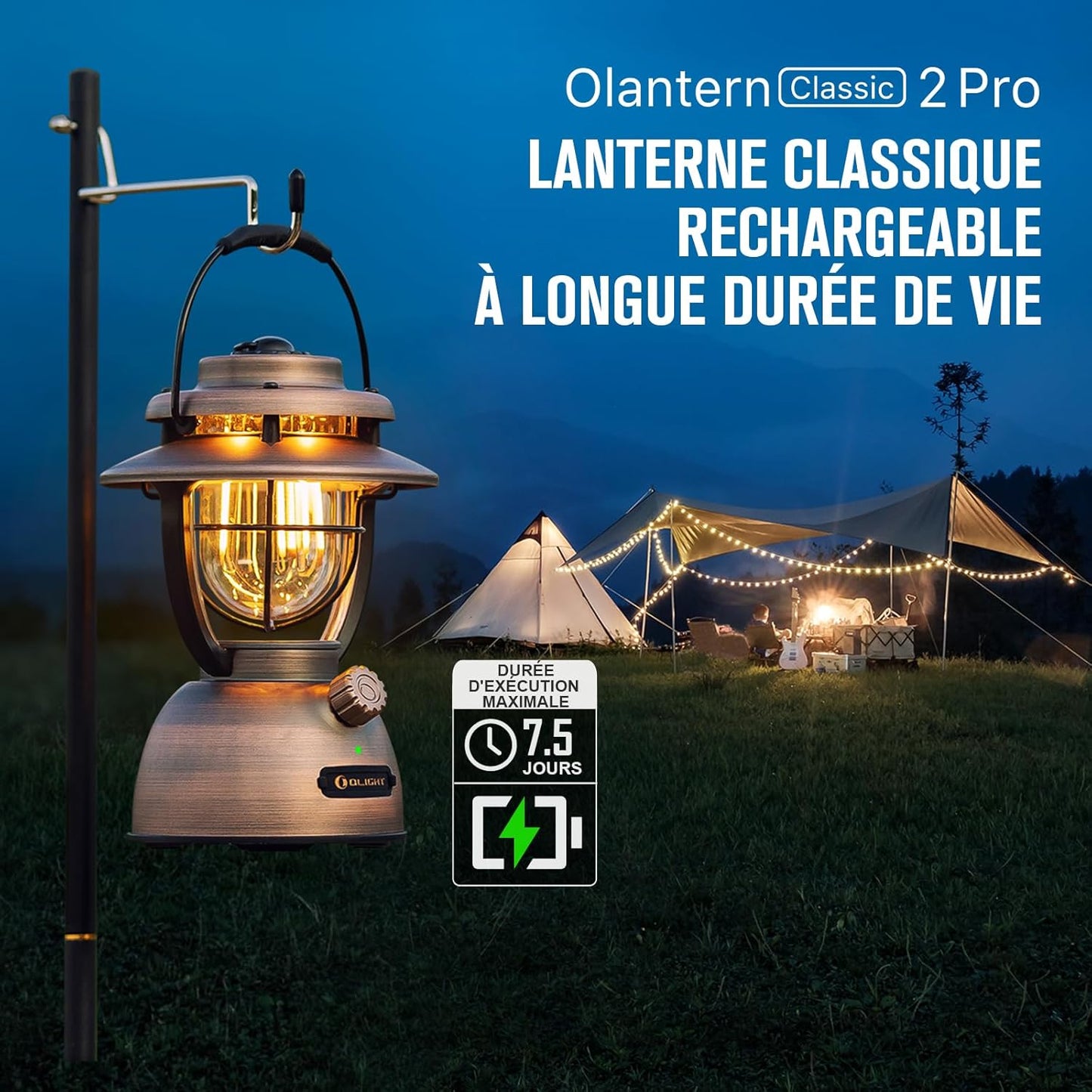 Olight Olantern Classic 2 Pro | Lanterne Classique Rechargeable pour Bivouac