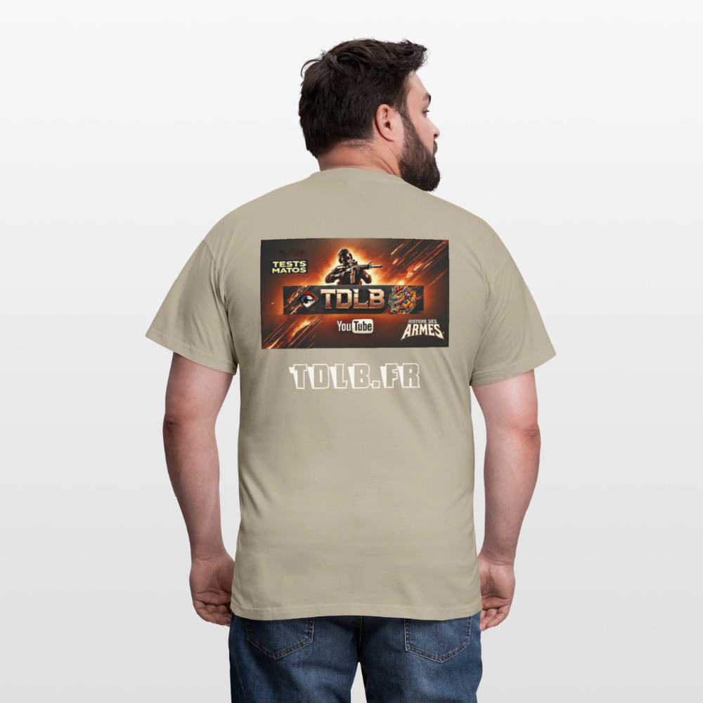 👕 T-Shirt TDLB "Full Banner" – Édition Unisexe Officielle - beige sable