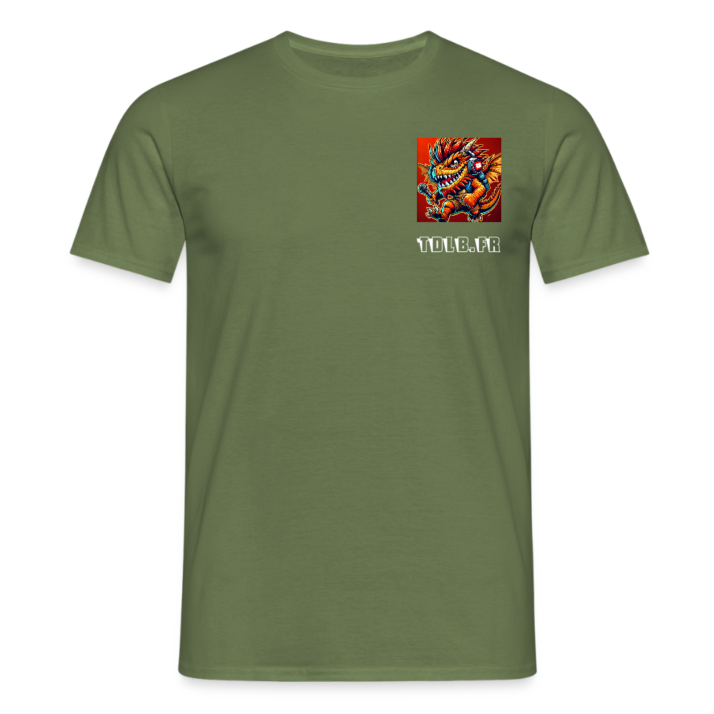 👕 T-Shirt TDLB "Chest Beast" – Logo Côté Cœur - vert militaire