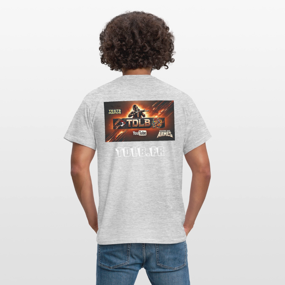 👕 T-Shirt TDLB "Full Banner" – Édition Unisexe Officielle - gris chiné