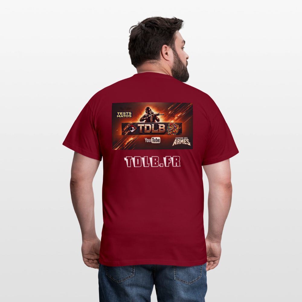 👕 T-Shirt TDLB "Full Banner" – Édition Unisexe Officielle - rouge brique