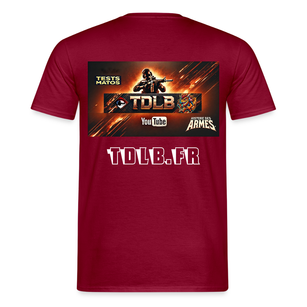 👕 T-Shirt TDLB "Full Banner" – Édition Unisexe Officielle - rouge brique