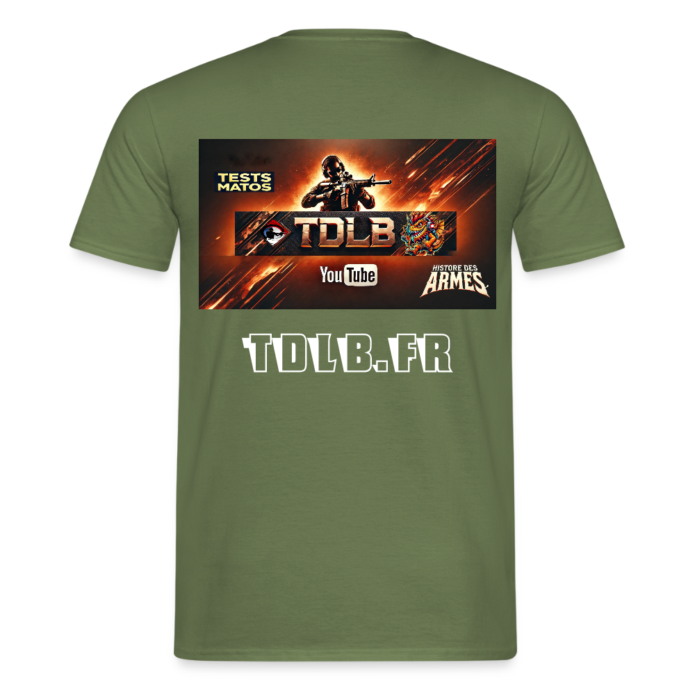 👕 T-Shirt TDLB "Full Banner" – Édition Unisexe Officielle - vert militaire