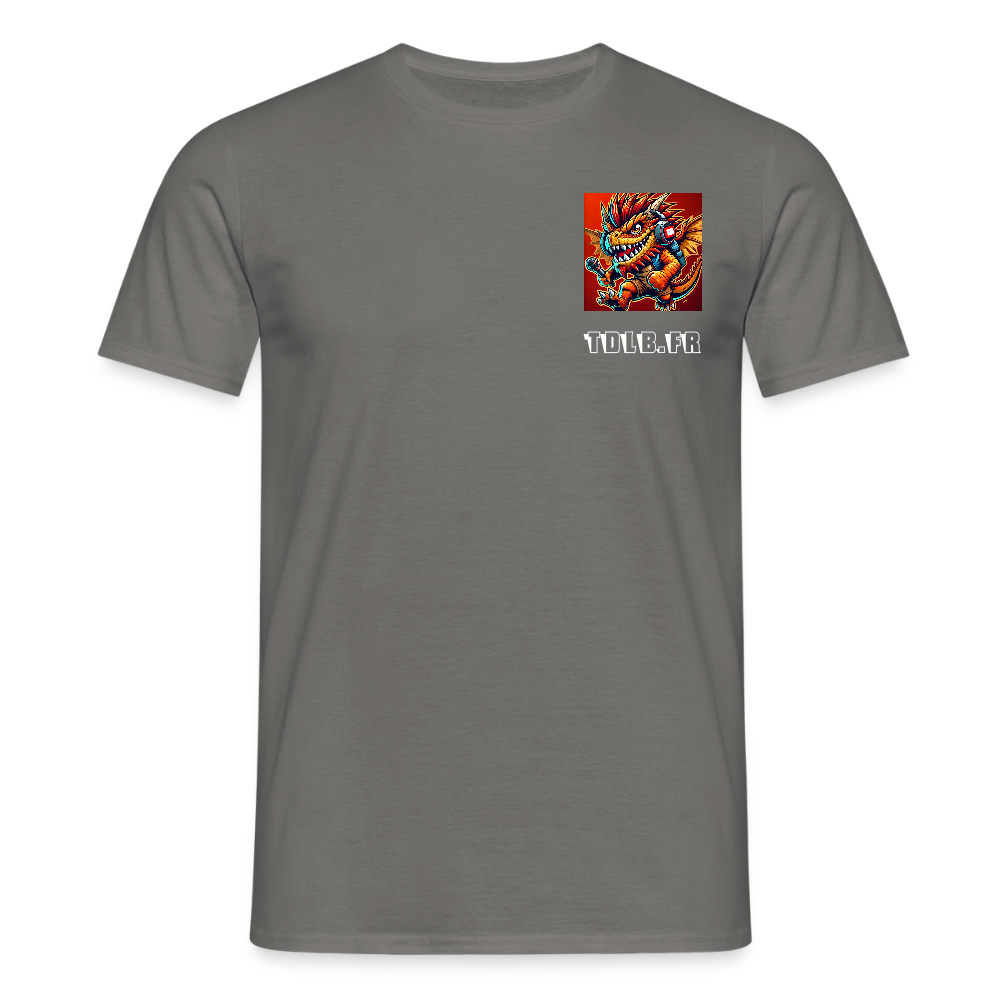 👕 T-Shirt TDLB "Chest Beast" – Logo Côté Cœur - gris graphite