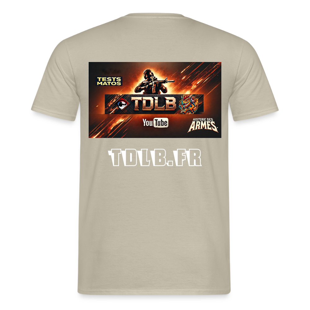 👕 T-Shirt TDLB "Full Banner" – Édition Unisexe Officielle - beige sable