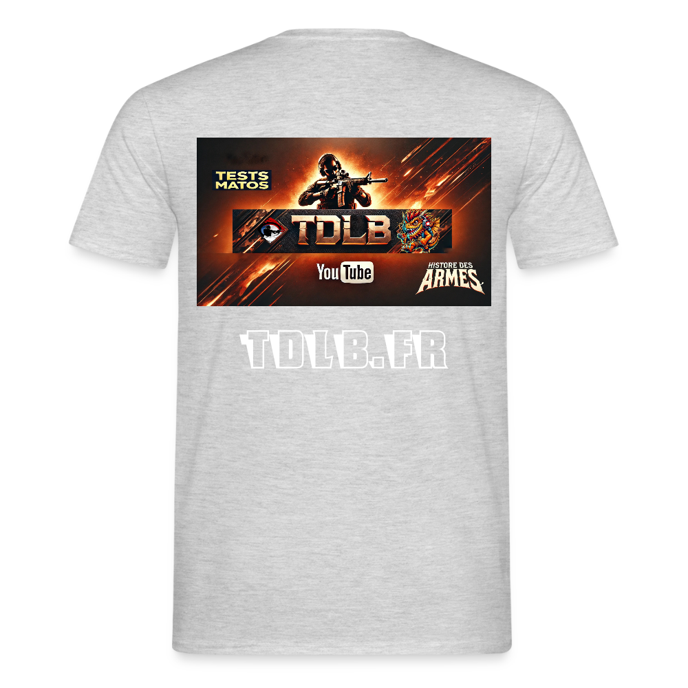 👕 T-Shirt TDLB "Full Banner" – Édition Unisexe Officielle - gris chiné