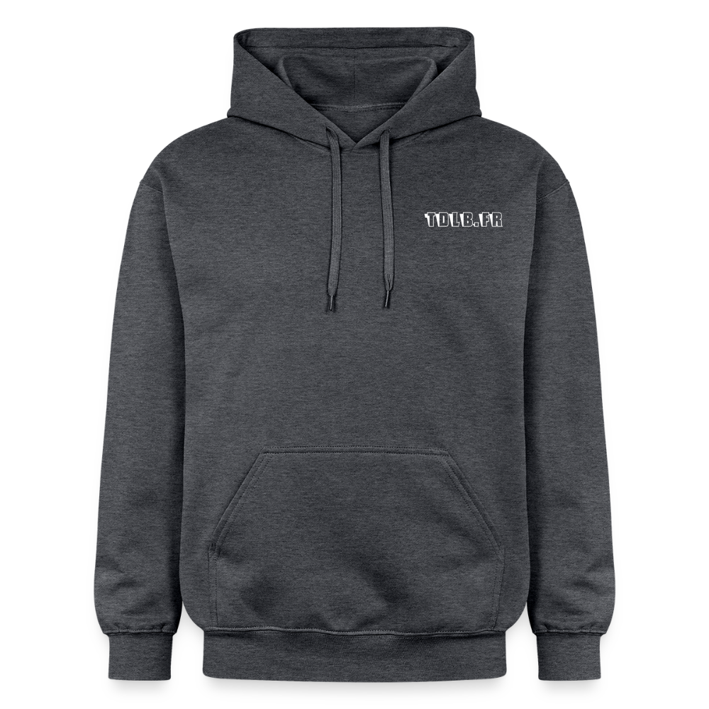 🧥 Sweat à capuche TDLB  – Double Impression - gris foncé chiné