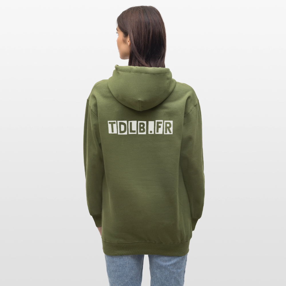 🧥 Sweat à capuche TDLB  – Double Impression - vert militaire