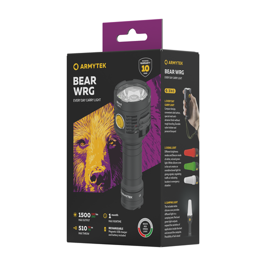 Bear WRG - 1500 Lumens Blanc / 180 Lumens Vert / 130 Lumens Rouge