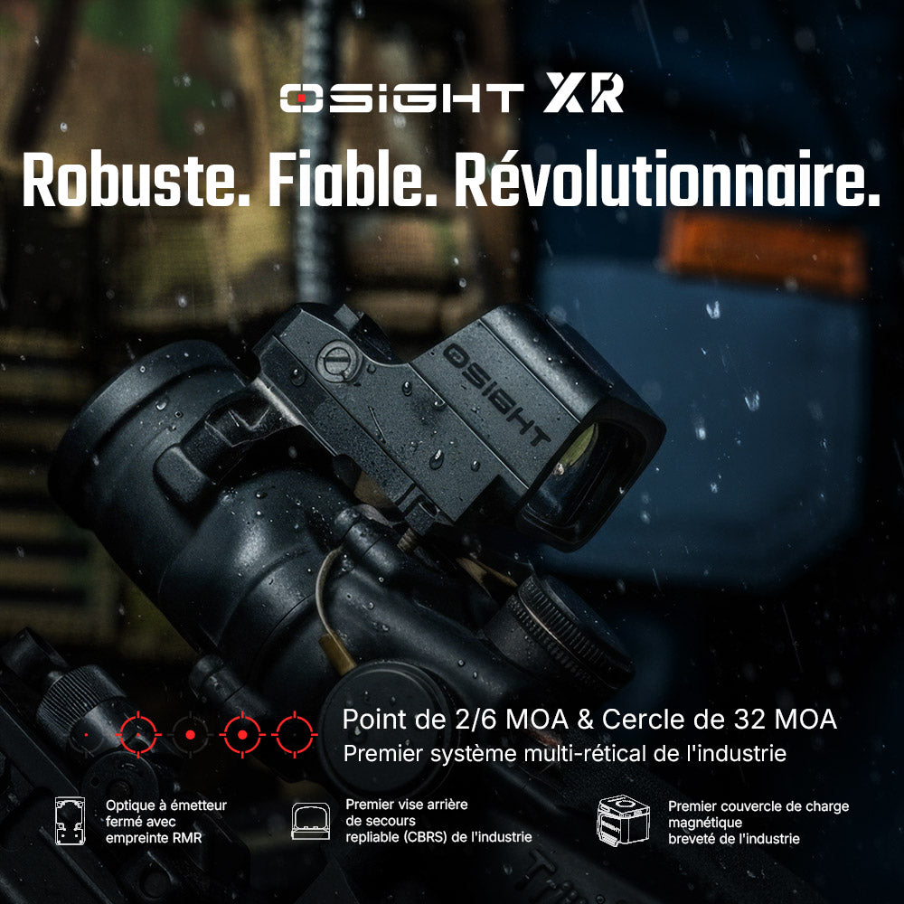 Osight XR Optique Fermé Empreinte RMR & Multi-Réticules Point de 2/6 MOA & Cercle de 32 MOA