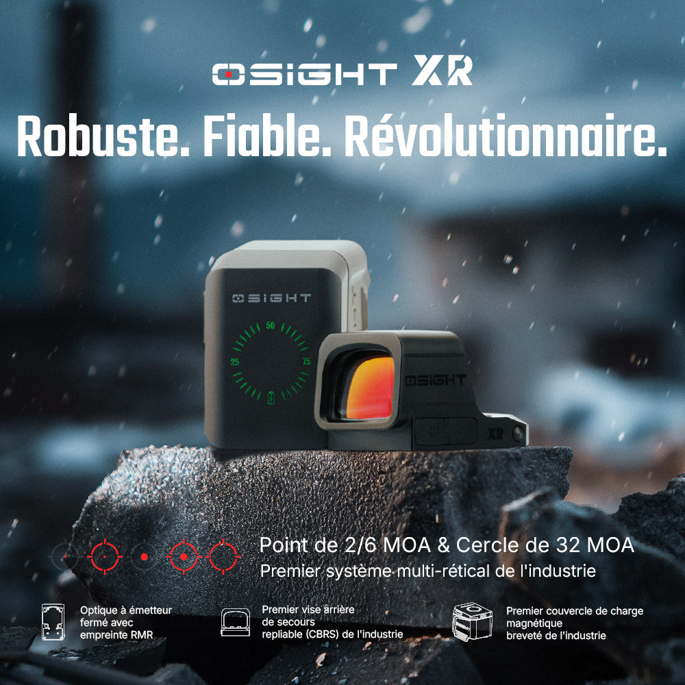 Osight XR Optique Fermé Empreinte RMR & Multi-Réticules Point de 2/6 MOA & Cercle de 32 MOA