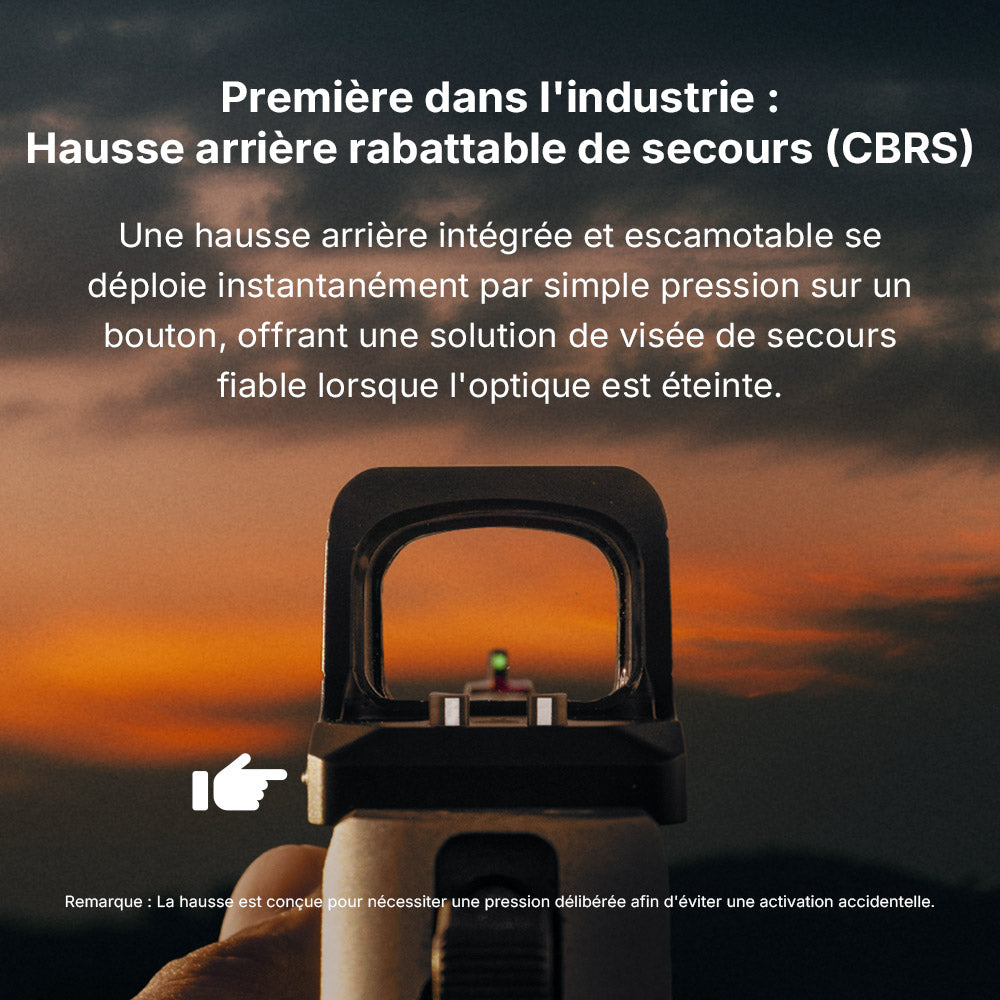 Osight XR Optique Fermé Empreinte RMR & Multi-Réticules Point de 2/6 MOA & Cercle de 32 MOA